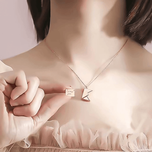 2 Piece Envelope Necklace (i love you)